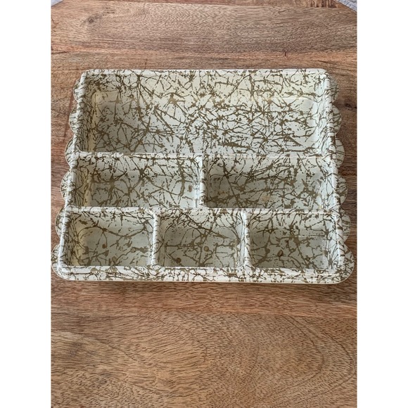 Max Klein Inc Other - Vintage Max Klein Gold & White Plastic Drawer Organizer Divided Tray  MCM Retro